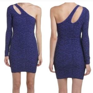 BCBGeneration One Shoulder Purple Lace Dress